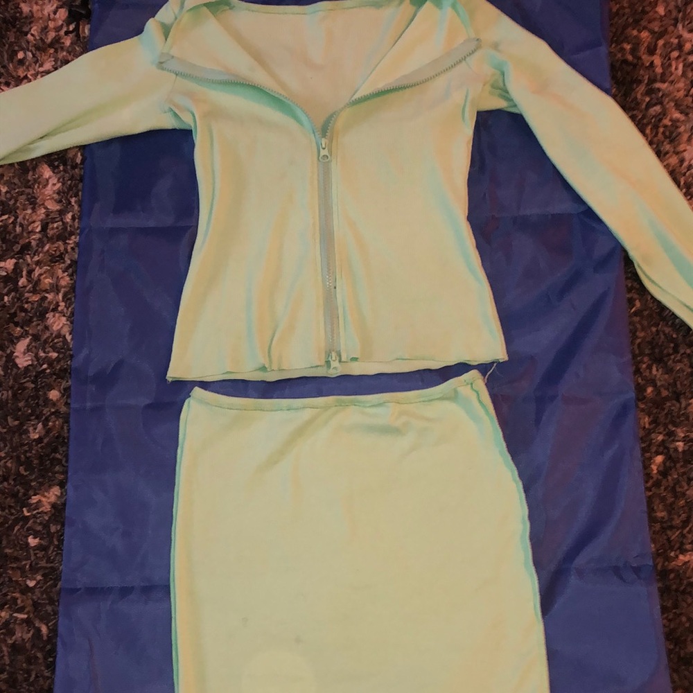 2 piece mint green set